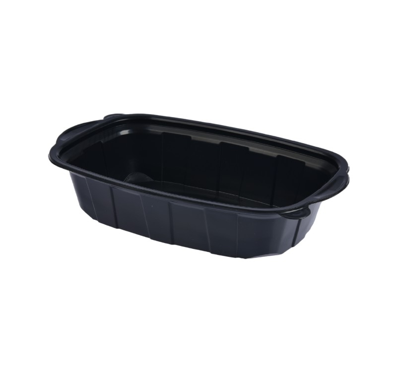 Posuda sa poklopcem PP za toplu hranu 220х138х42 mm 500 ml crna [50 kom/pak] (komplet)
