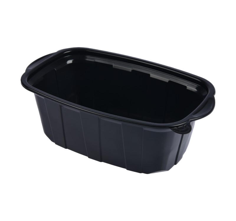 Posuda PP za toplu hranu 220х138х76 mm 1000 ml crna [50 kom/pak]