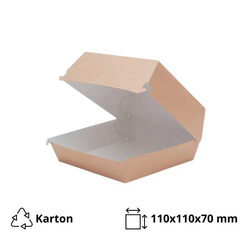 Kutija za hamburger 110х110х70 mm, kraft 100 kom
