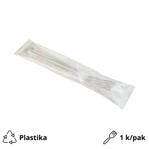 Komplet 1/1 plastični (viljuška) u posebnom pakovanju transparentan