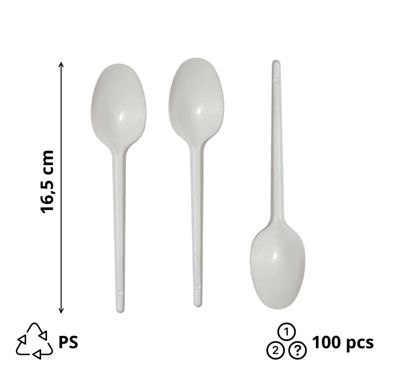 Kašika PS 16,5cm, bijela (100 kom/pak) [100 kom/pak]