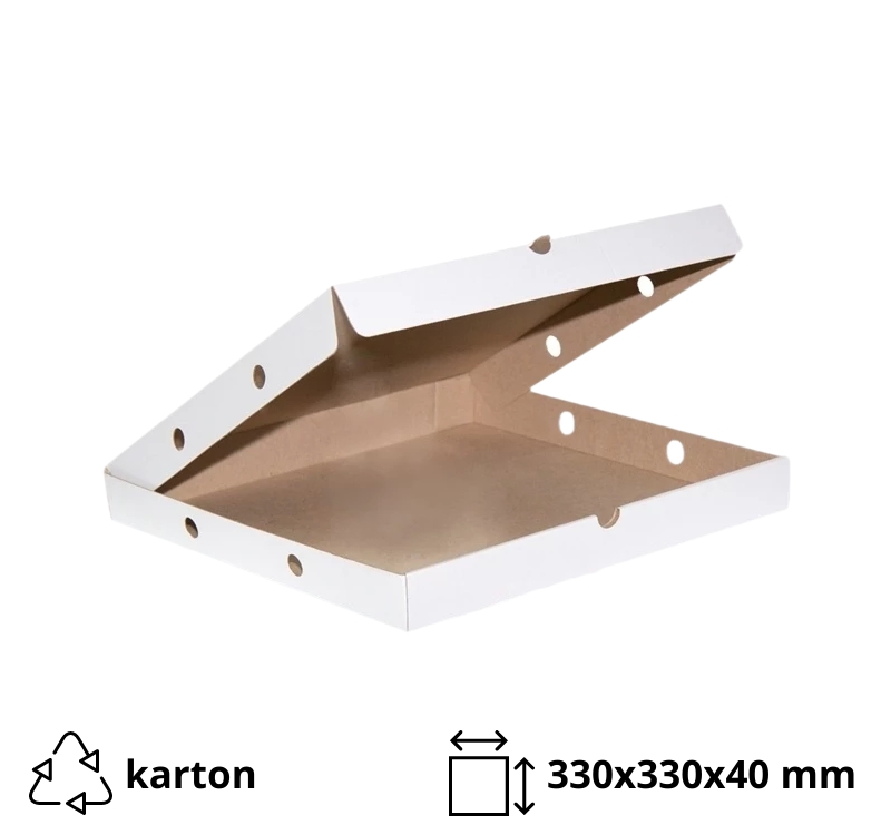 Kutija za picu 330х330х40 mm valoviti karton [50 kom/pak]