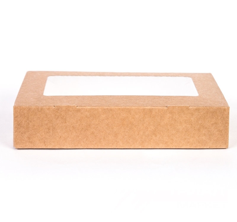 Kartonska kutija s prozorom ECO Tabox 1000 ml 200x120x40 mm kraft [25 kom/pak]
