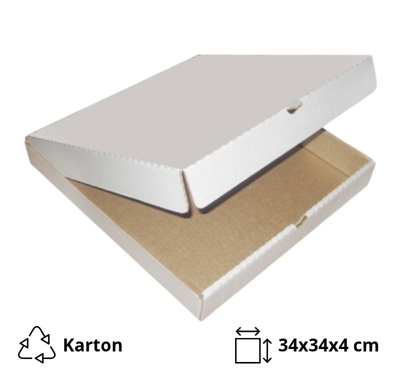 Kutija za picu 340x340x40 mm, mikro valoviti karton [133 kom/pak]