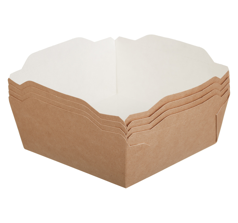 Kartonska kutija sa providnim poklopcem ECO OpSalad 1200 ml 165x165x65 mm kraft [50 kom/pak]