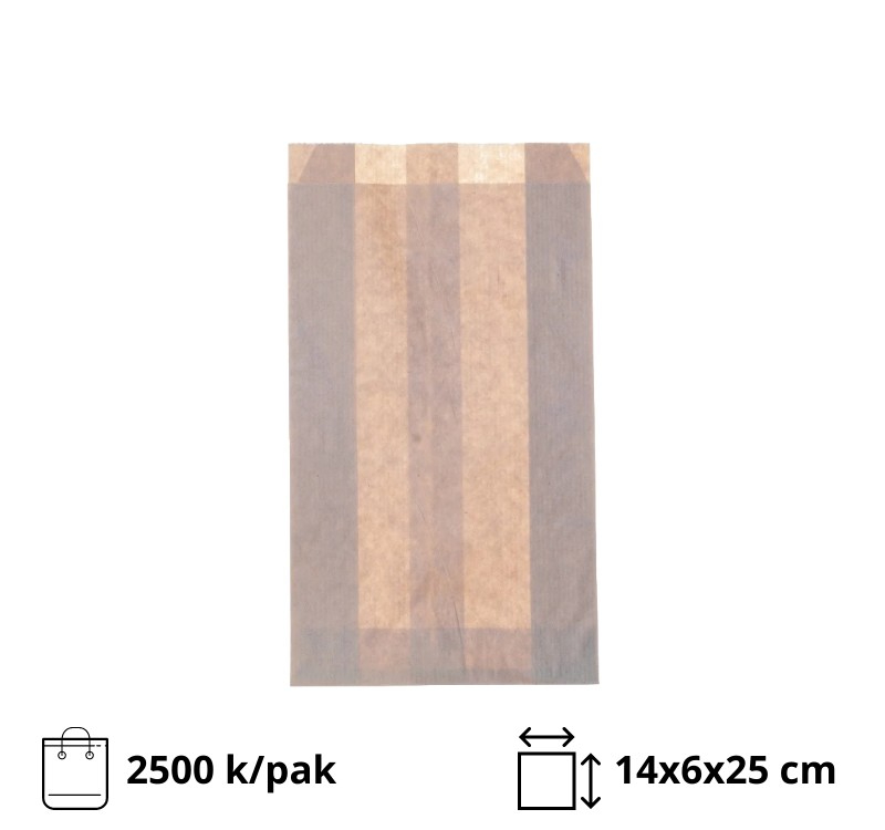 Papirna kesa 140х60х250 mm kraft [100 kom/pak]