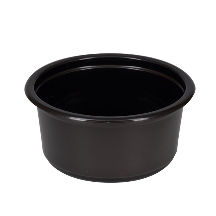 Posuda sa poklopcem za supu PP 350 ml d=115 mm h=58,6 mm crna, 50 kom (komplet)