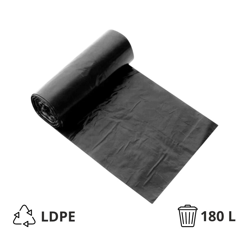Kesa za smeće 180L 60mkm crna (10kom/rolni)
