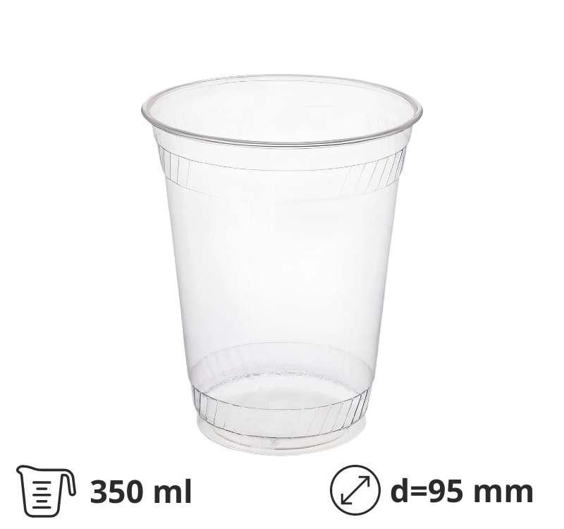 Čaša PET 350 ml d=95 mm [50 kom/pak]