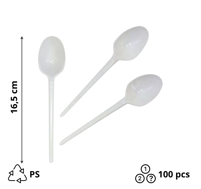 Kašika PS TaMbien 16,5 cm bela [100 kom/pak]