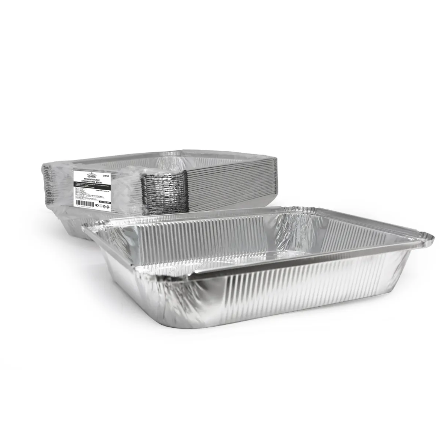 Aluminijumska posuda sa poklopcem 3180 ml 322x255x51 mm 100 kom (komplet)