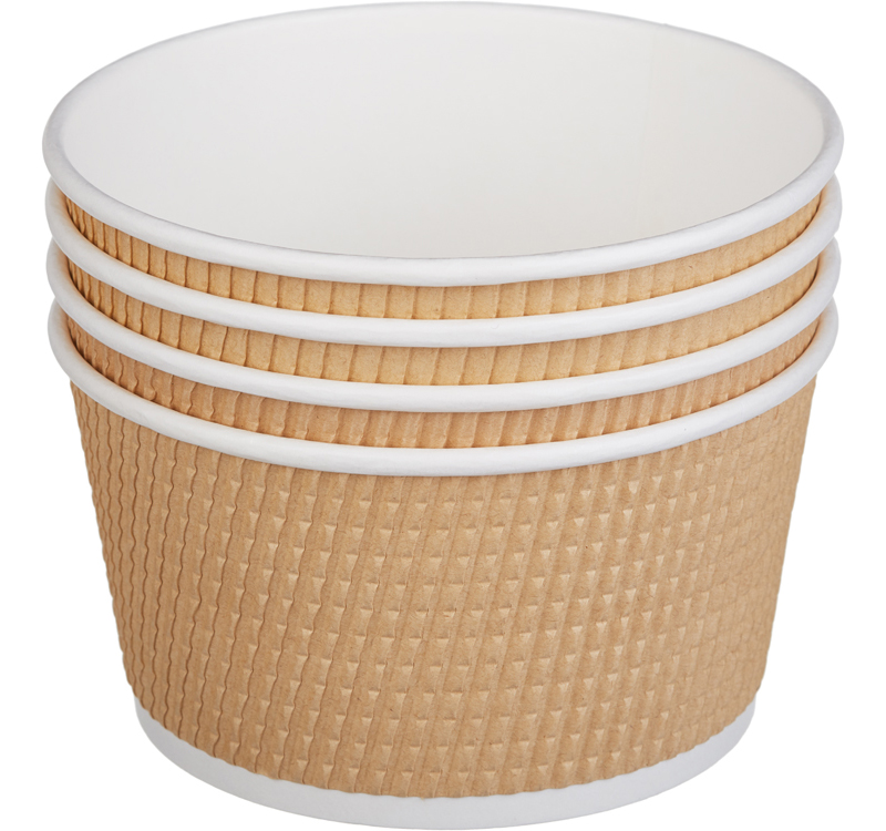 Kartonska posuda Tambien ECO 720 ml d=135 mm h=68 mm gofriran kraft isprekidana linija ( kom/pak) [25 kom/pak]