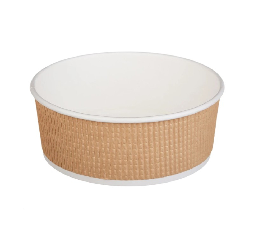 Kartonska posuda Tambien ECO 1090 ml d=166 mm h=65 mm valoviti kraft [25 kom/pak]