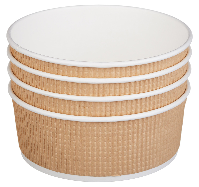 Kartonska posuda sa poklopcem Tambien ECO 1090 ml d=166 mm h=65 mm valoviti kraft, 100 kom (komplet)
