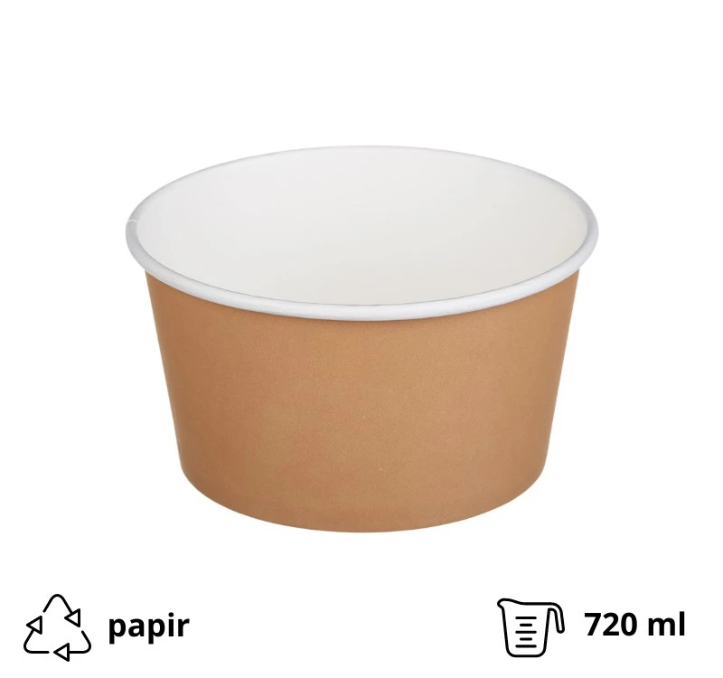 Kartonska kutija Tambien ECO 720 ml d=135 mm h=68 mm kraft ( kom/pak) [50 kom/pak]