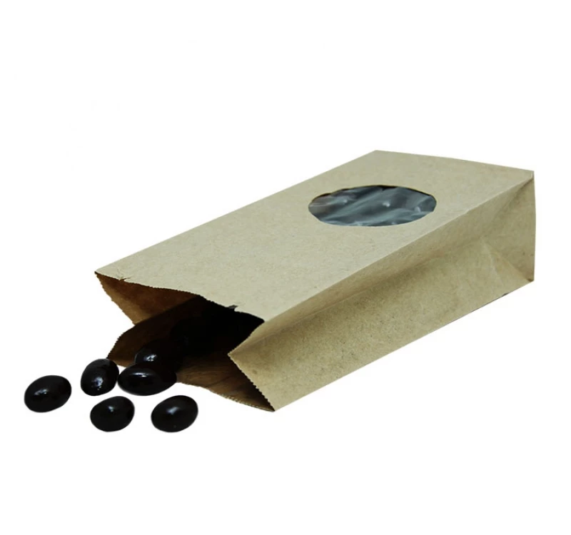 Papirna kesa s pravougaonim dnom sa prozorom 170х80х50 mm prozori 5 cm [500 kom/pak]