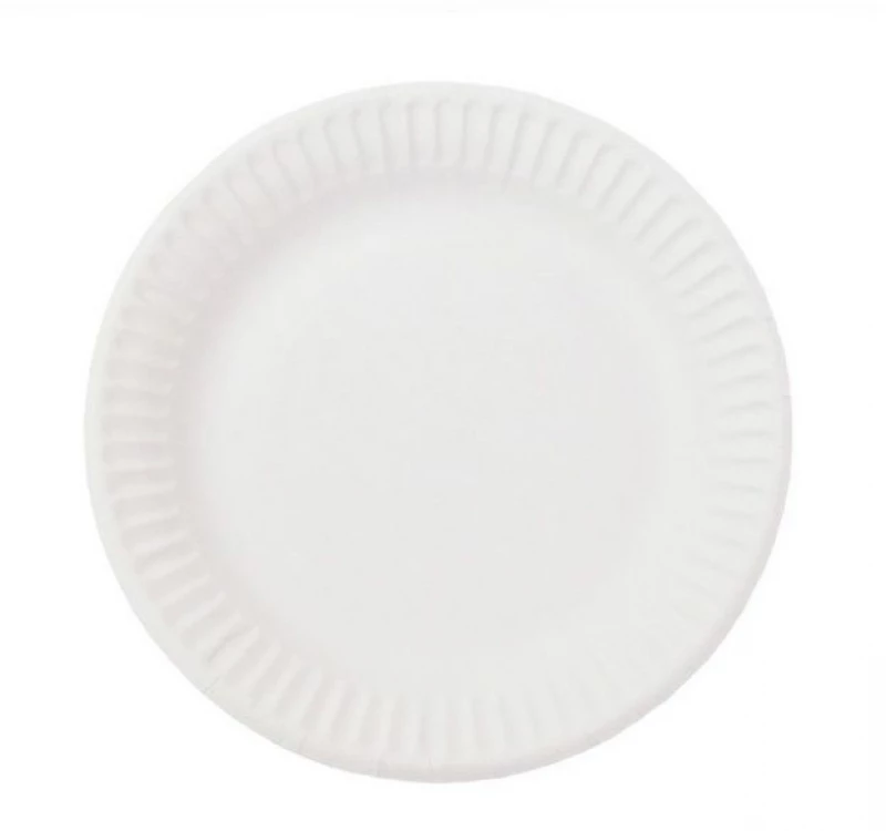 Papirni tanjir d=230 mm Snack Plate beli glaziran [50 kom/pak]