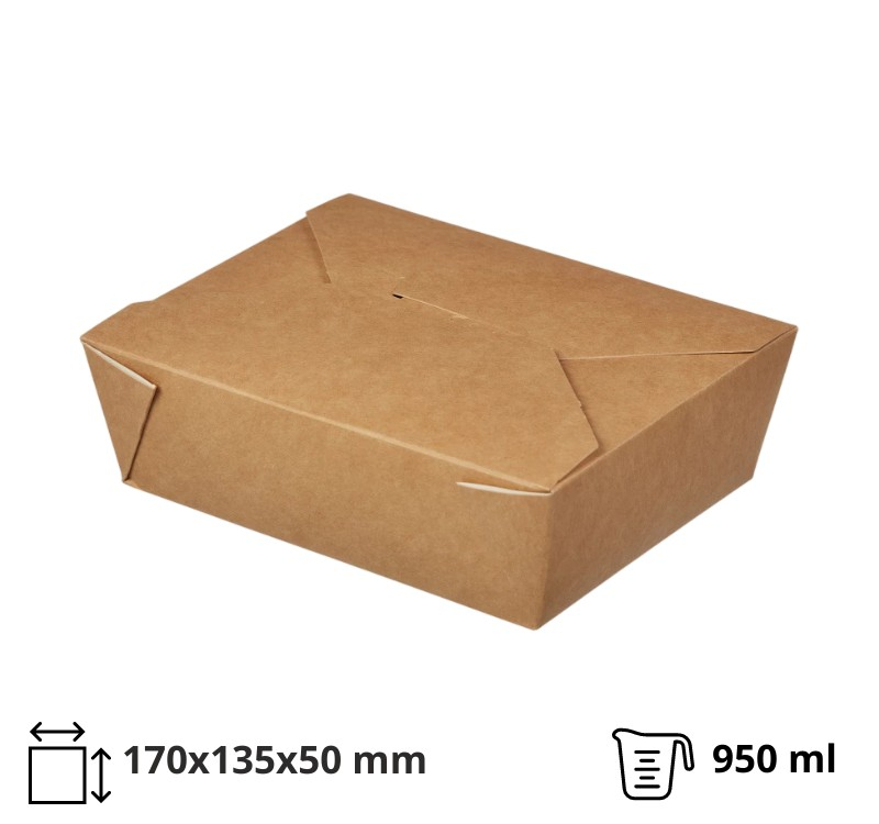 Kartonska kutija Fold Box 950 ml 170x135x50 mm kraft [46 kom/pak]