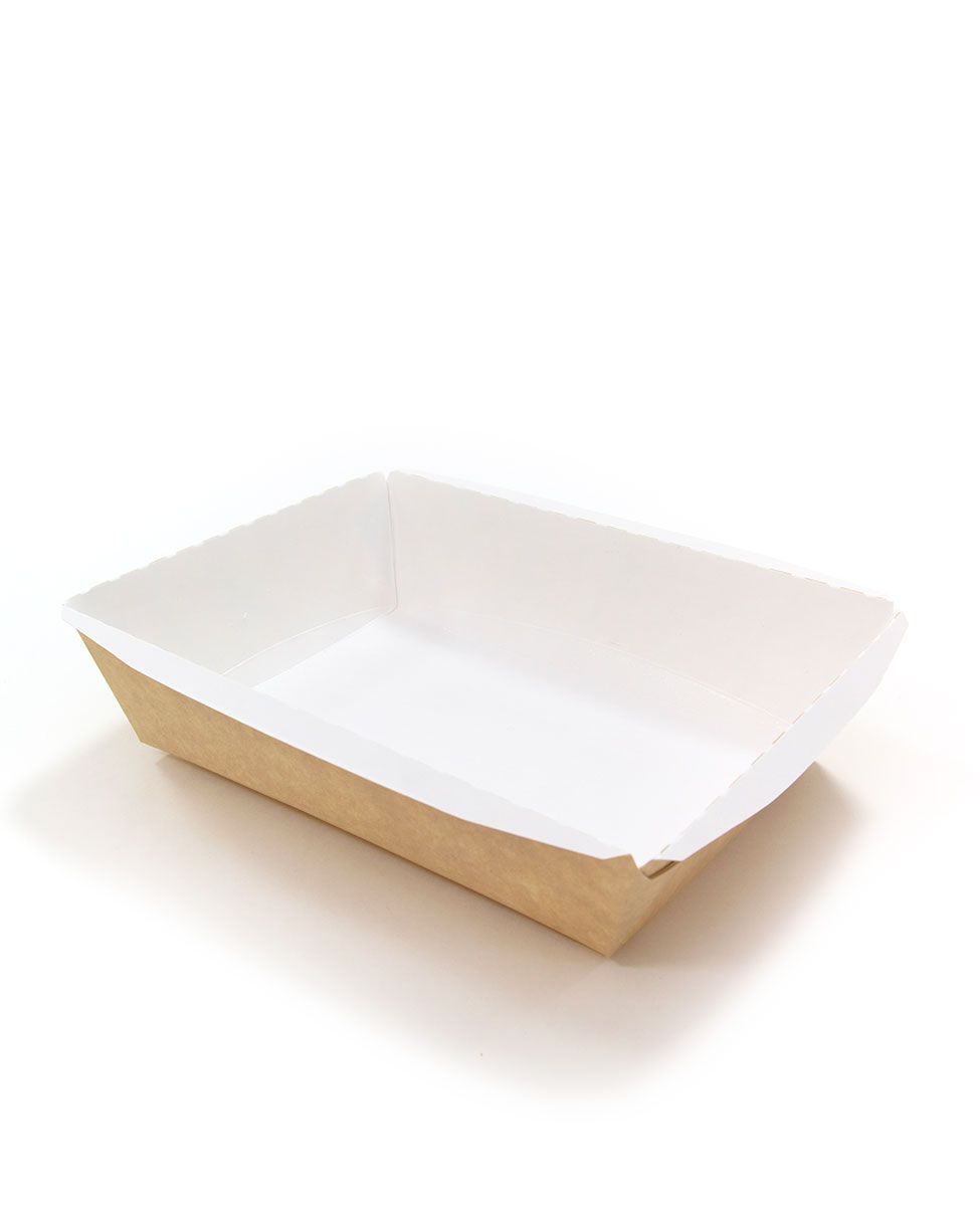 Kartonska posuda sa providnim poklopcem CrystalBox 800 ml 140x180x70 mm, kraft [20 kom/pak]