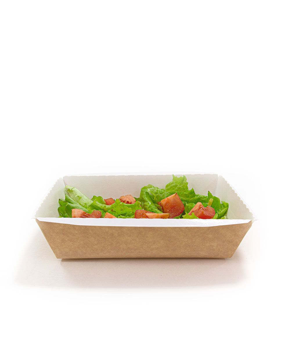 Kartonska posuda sa providnim poklopcem CrystalBox 800 ml 140x180x70 mm, kraft [20 kom/pak]