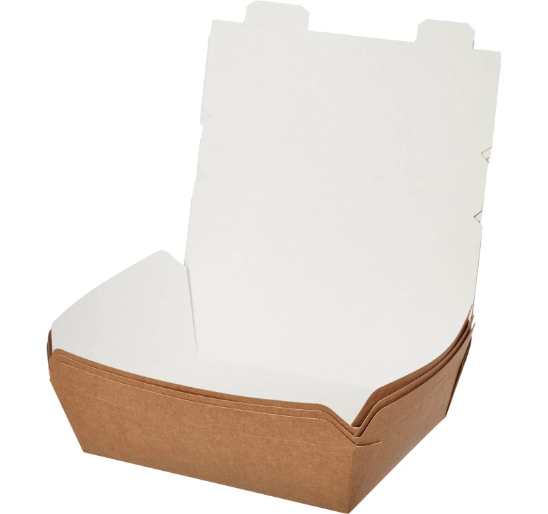 Kartonska kutija za ručak Lunch2Go 1000 ml 190x150x50 mm kraft [80 kom/pak]