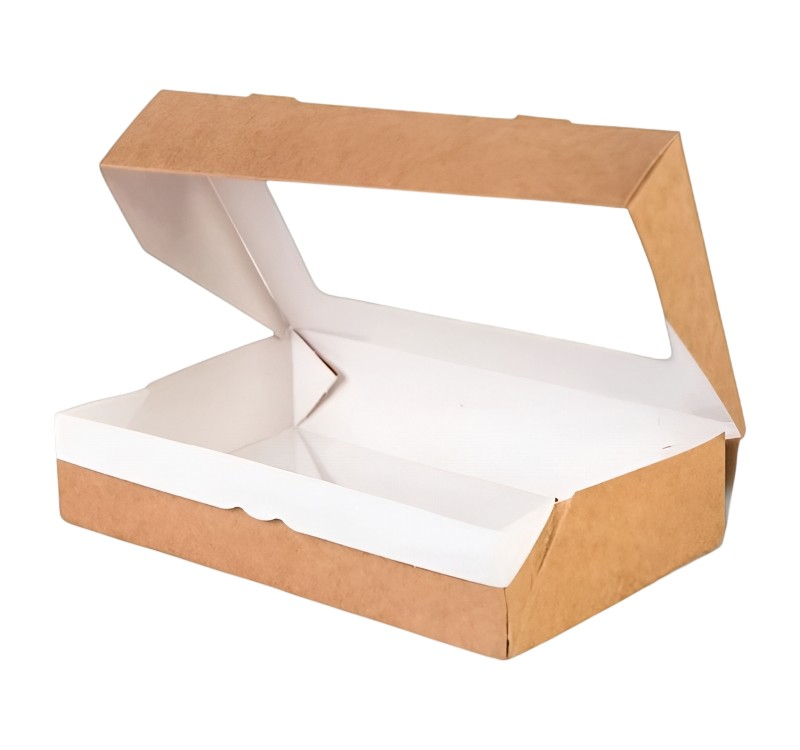 Kartonska kutija sa prozorom ECO TABOX 1450 ml 260x150x40 mm kraft [50 kom/pak]
