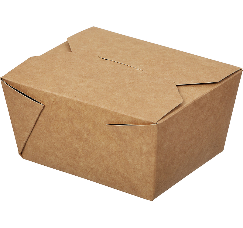 Kartonska kutija Fold Box 600 ml 130x110x65 mm karft/crna [50 kom/pak]