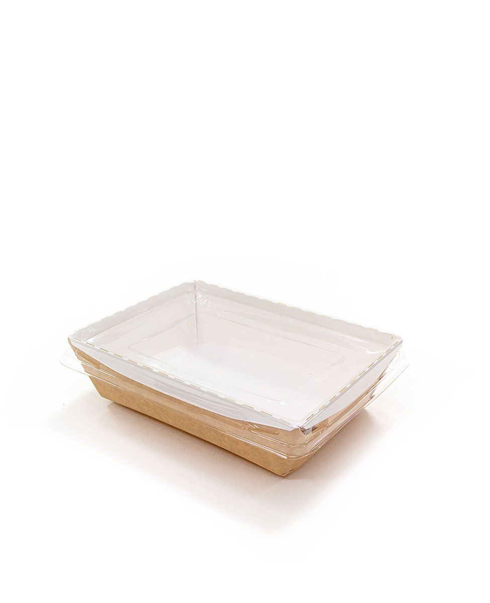 Kartonska kutija sa poklopcem kupola Crystal Box 800 ml 140x155x45 mm kraft ( kom/pak) [120 kom/pak]