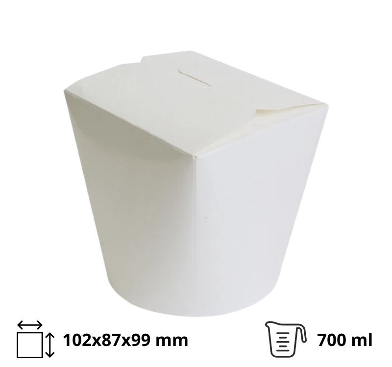 Kartonska kutija za nudle/pastu 700 ml 102x87x99 mm bela [50 kom/pak]