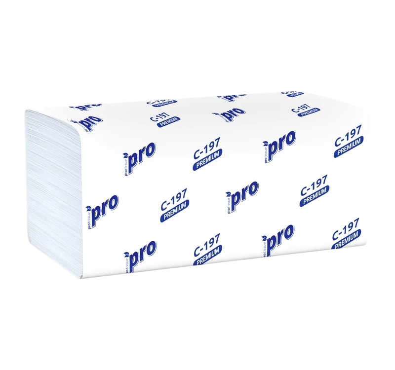 Papirni ubrusi ProTissue Premium V fold 2 sloj (200 listova/pak) beli [9 kom/pak]
