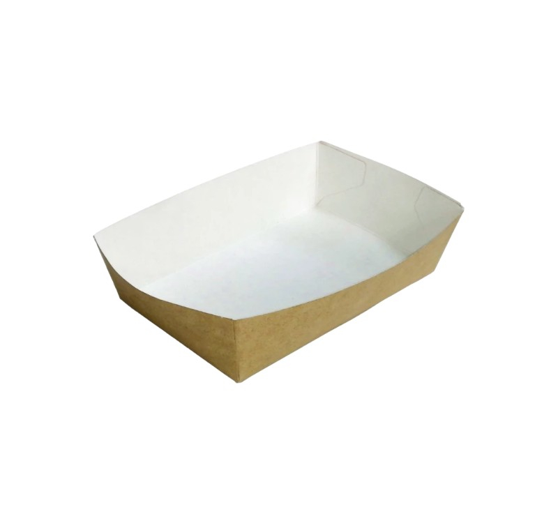 Kartonske posude za pomfrit Kadice Handy Tray 157х107х40 mm 600 ml kraft [45 kom/pak]
