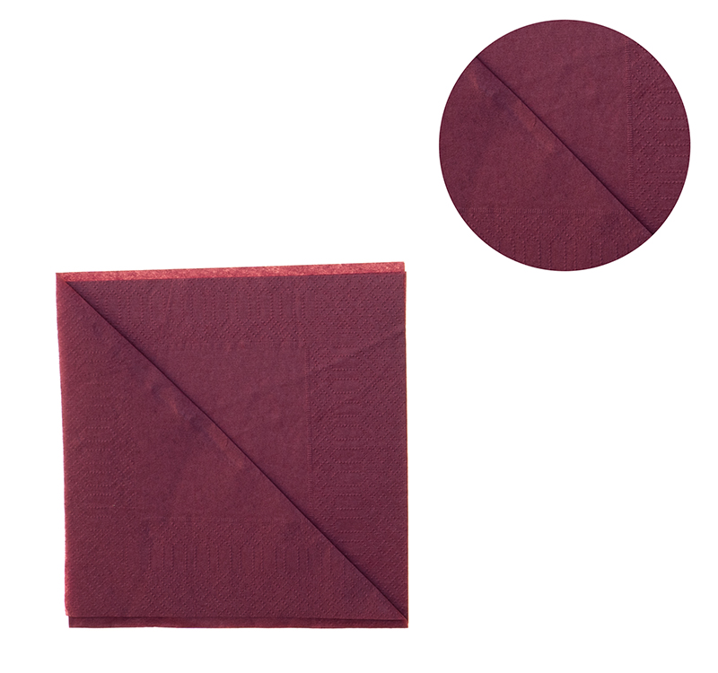 Papirne salvete 2sl 33x33cm bordo 630 l/pack