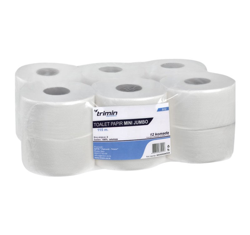 Toaletni papir  v roli 2 sl 115 m bele [12 kom/pak]