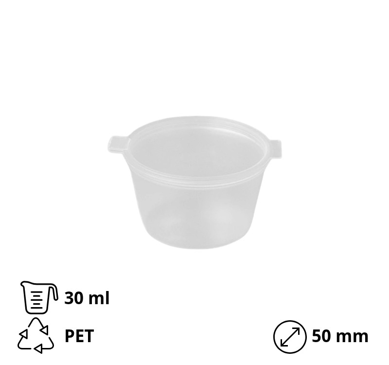 Posuda za sos sa poklopcem PP 30 ml [1000 kom/pak]