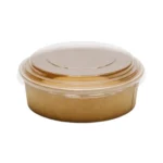 Papirnata posuda 1000 ml d=187 mm h=50 mm, kraft, sa PET poklopcem, 50 kom