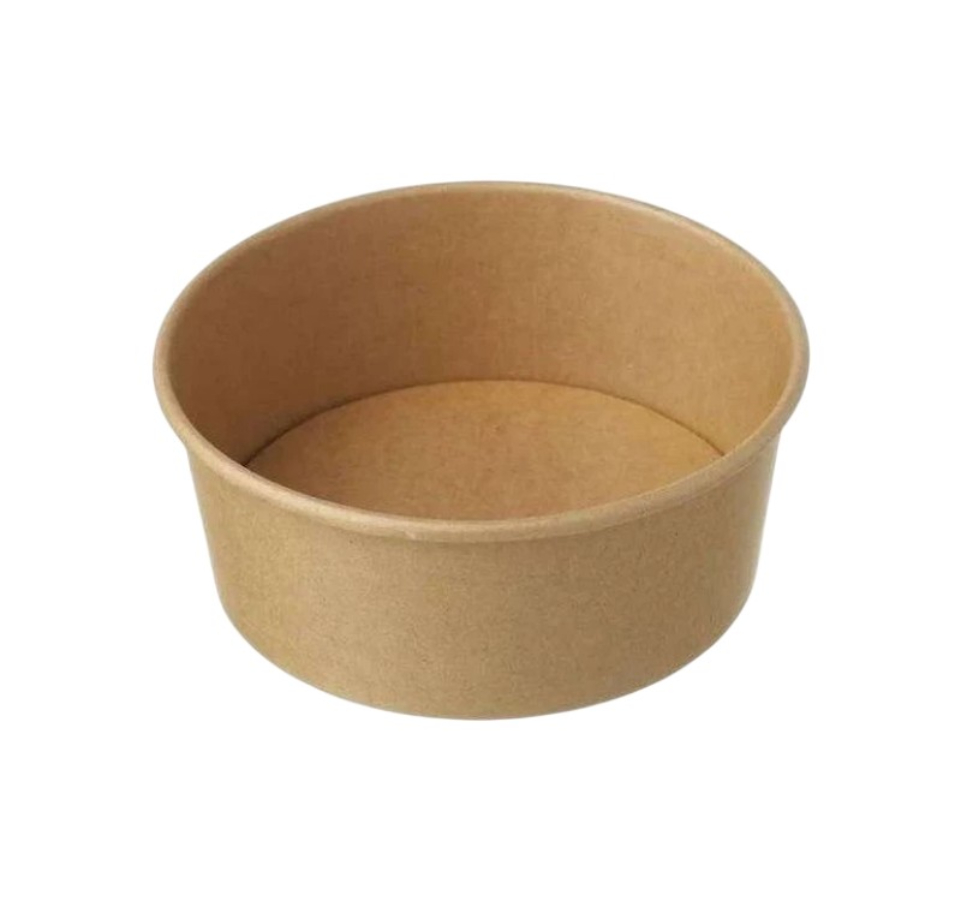 Papirnata posuda 1000 ml d=187 mm h=50 mm, kraft, sa PP poklopcem, 50 kom