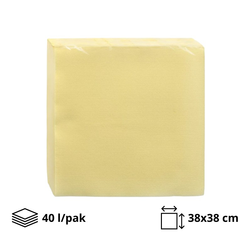 Papirne salvete 2sl 38x38cm šampanj 40 l/pak