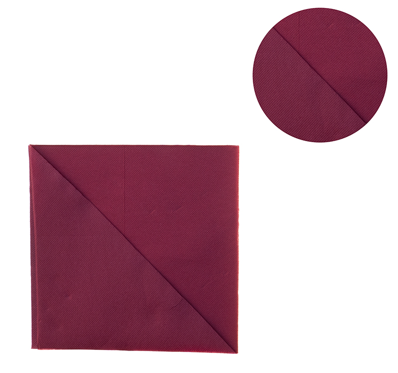 Papirne salvete 2sl 38x38cm bordo 40 l/pak