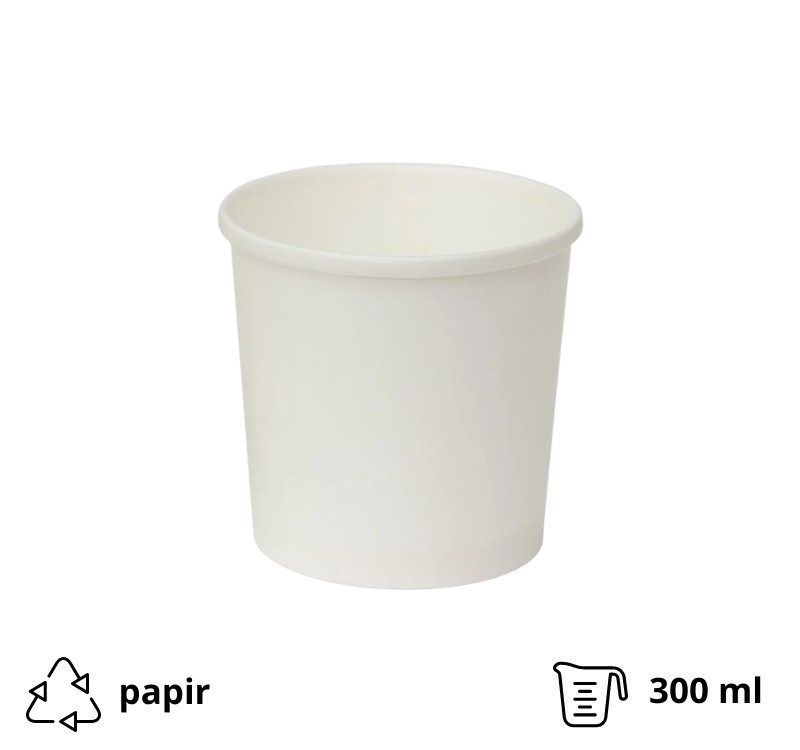 Kartonska posuda za supu 300 ml d=90 mm h=85 mm bijela ( kom/pak) [50 kom/pak]