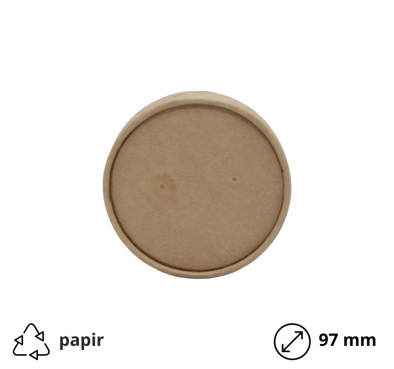 Poklopac papirnat kraft d=97 mm 25 kom