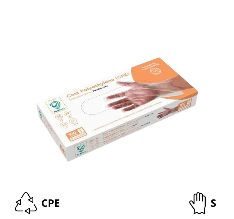Rukavice CPE bez pudera 100 kom/pak S