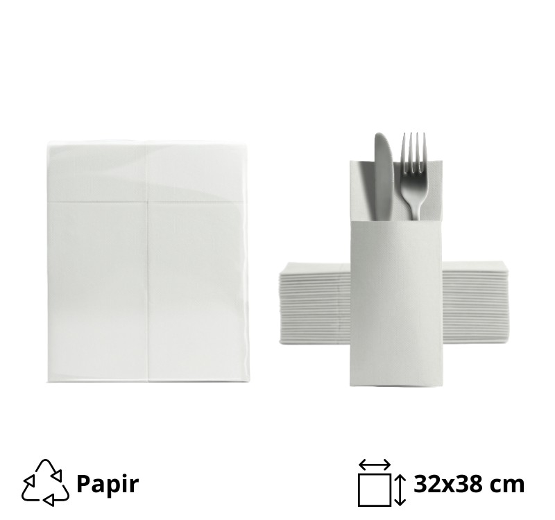 Salveta za pribor 32×38 cm bela 50 kom/pack