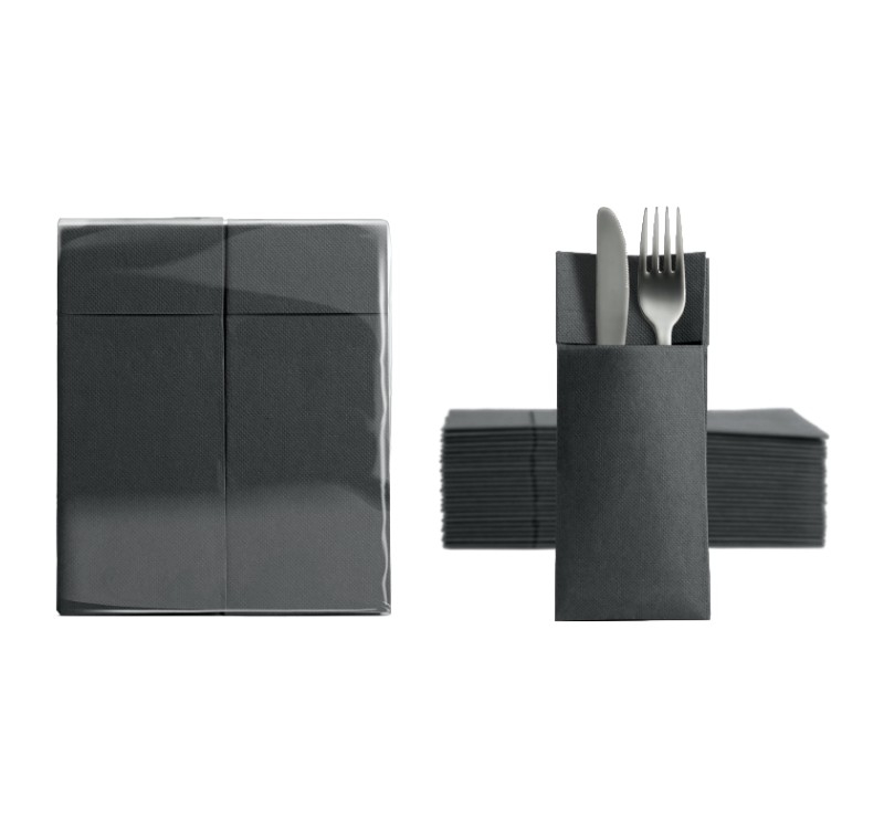 Salveta za pribor 32x38cm crna 50 kom/pack [5 kom/pak]