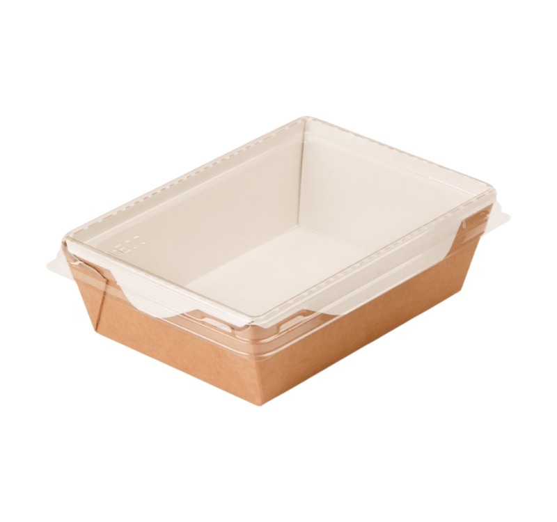Papirnata posuda za poklopcem 500 (750) ml top size 170x120x45 mm kraft [400 kom/pak]