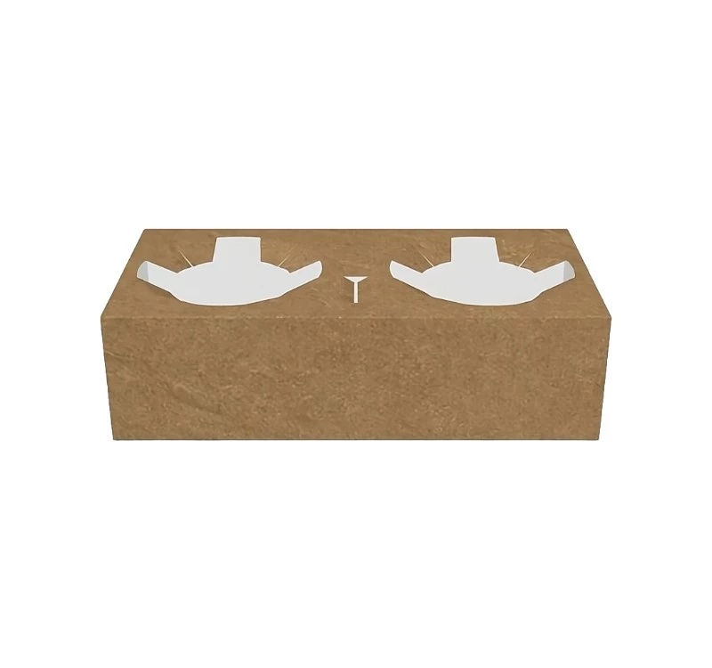 Držač za 2 čaše 19x10x4.5 cm kraft 50 kom