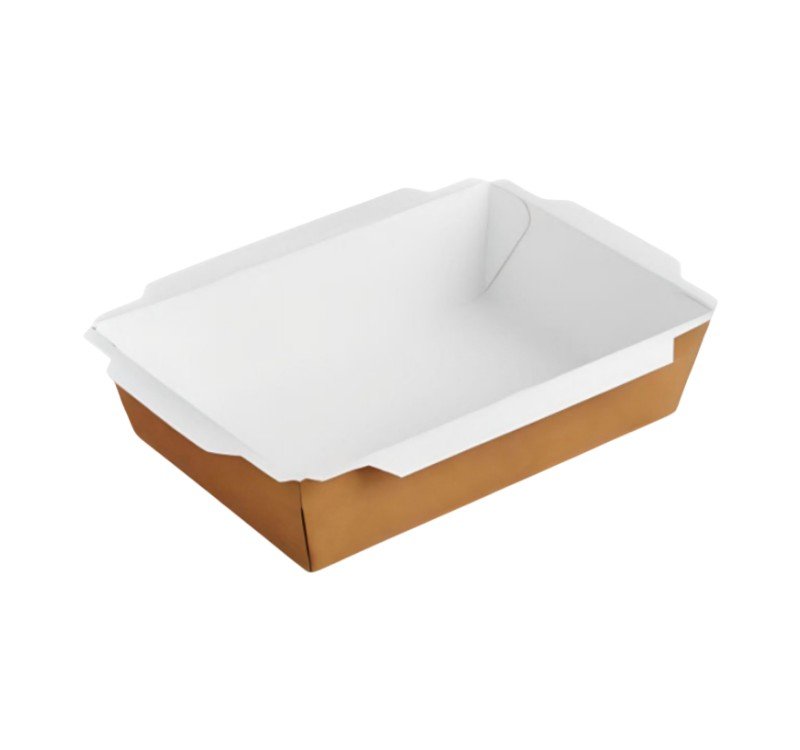 Kartonska posuda za salate i topla jela  1200ml 180х120х50mm kraft [599 kom/pak]