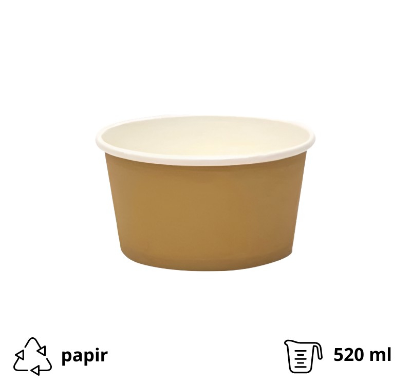 Kartonska kutija Tambien ECO 520 ml d=110 mm h=84,5 mm kraft 50 kom