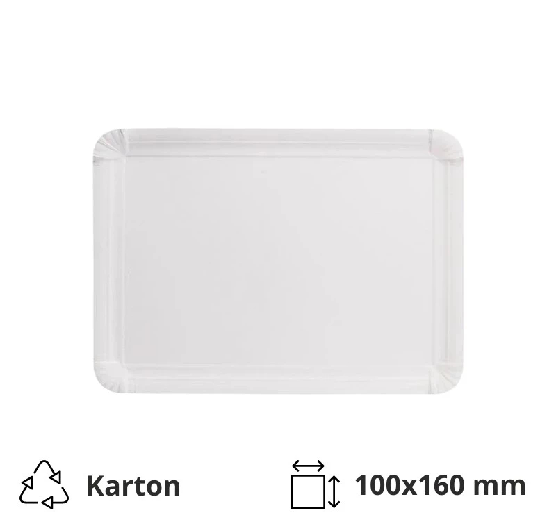 Papirni tanjir 100х160 mm bijeli 250 kom