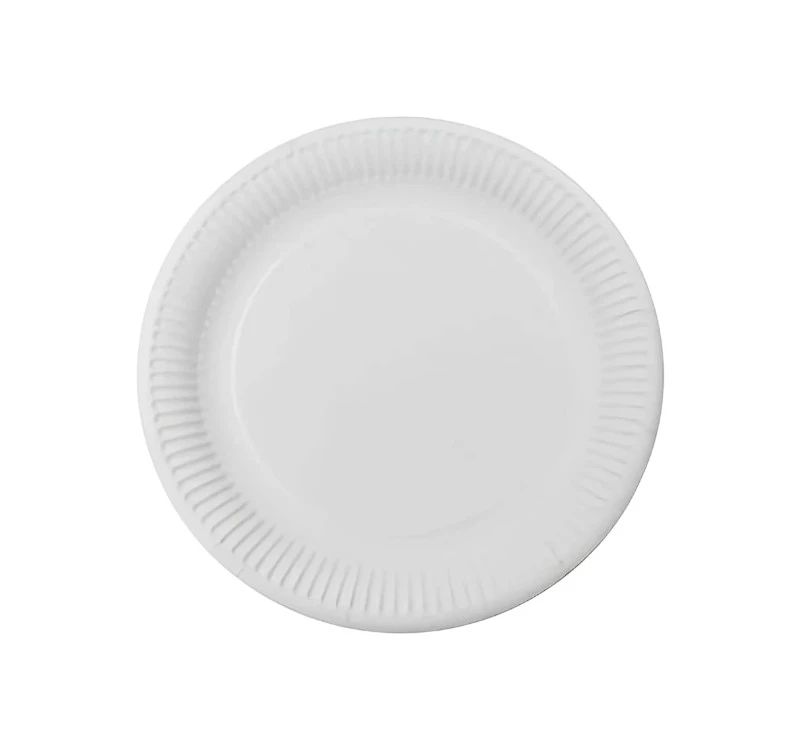 Papirni tanjir d=180 mm bijeli laminiran 50 kom