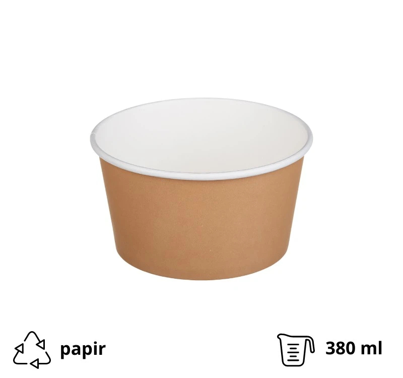 Kartonska kutija Tambien ECO 380 ml d=110 mm h=60 mm kraft ( kom/pak) [50 kom/pak]